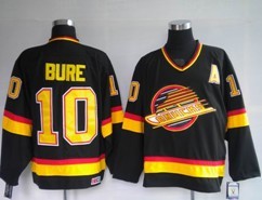 Men's Vancouver Canucks #10 Pavel Bure Black CCM Jersey Stitched