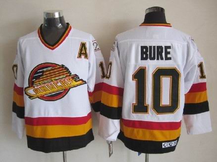 Men's Vancouver Canucks #10 Pavel Bure White CCM Jersey Stitched