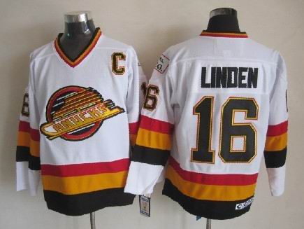 Men's Vancouver Canucks #16 Trevor Linden White CCM Jersey Stitched
