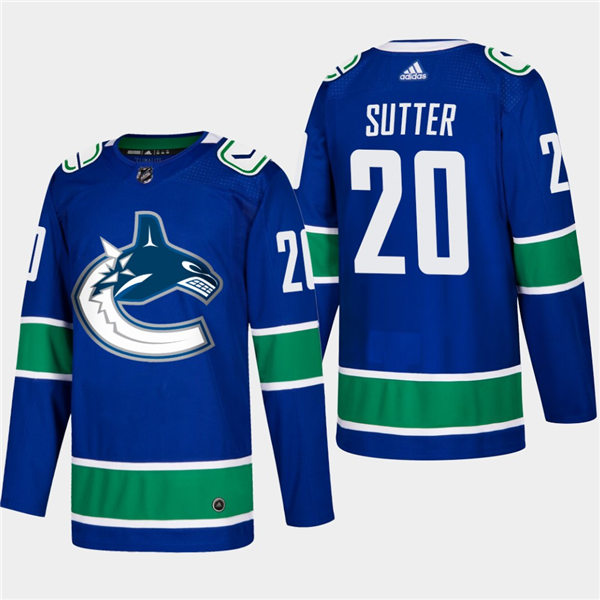 Men's Vancouver Canucks #20 Brandon Sutter adidas Home Blue Authentic Player Jersey