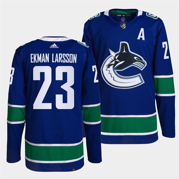 Men's Vancouver Canucks #23 Oliver Ekman-Larsson adidas Home Blue Player Jersey Stitched