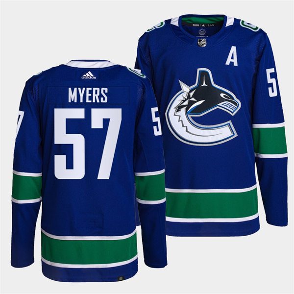Men's Vancouver Canucks #57 Tyler Myers adidas Home Blue Player Jersey Stitched