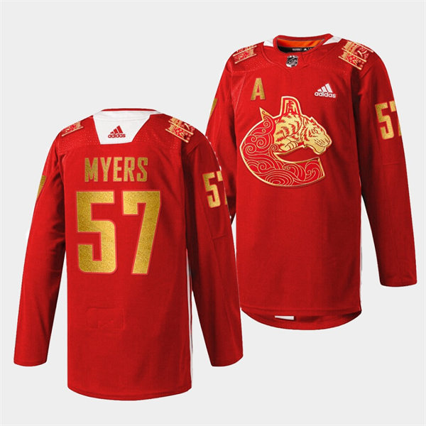 Men's Vancouver Canucks #57 Tyler Myers adidas Red 2021 Chinese New Year Jersey Stitched