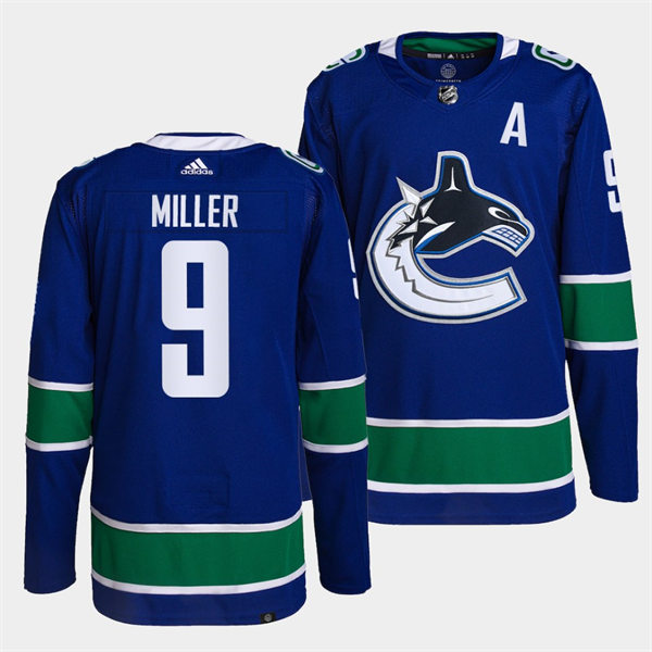 Men's Vancouver Canucks #9 J. T. Miller adidas Home Blue Player Jersey Stitched