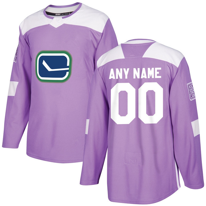 Men's Vancouver Canucks adidas Fights Cancer Practice Custom Jersey Stitched