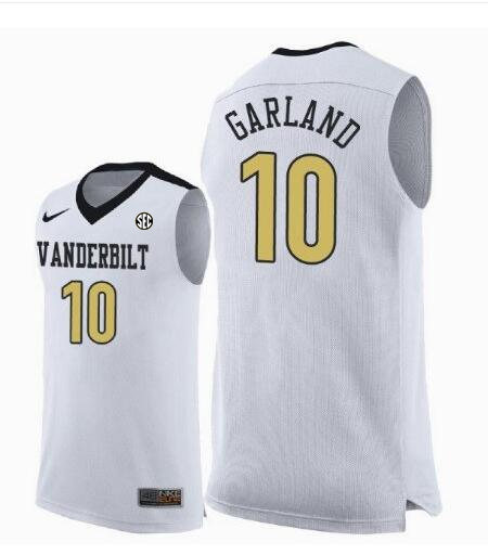Men's Vanderbilt Commodores #10 Myles Stute Nike 2020 White Gold College Game Basketball Jersey 