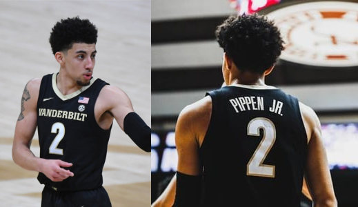 Men's Vanderbilt Commodores #2 Scotty Pippen Jr. 2019 Black White College Game Basketball 