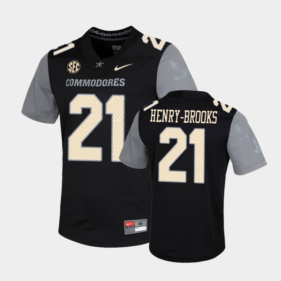 Men's Vanderbilt Commodores #21 Keyon Henry-Brooks Nike 2020 Black Untouchable College Game Football Jersey 