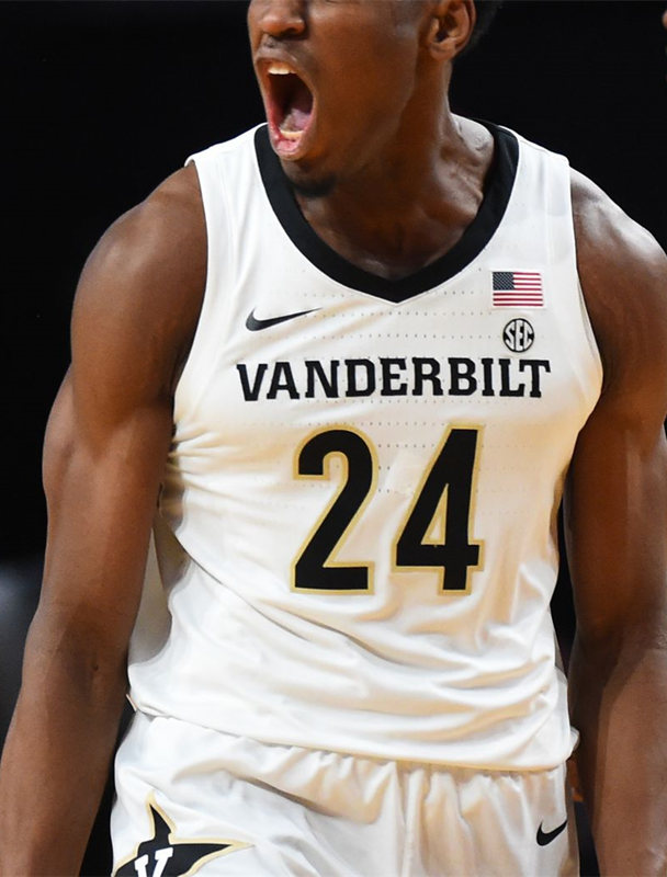 Men's Vanderbilt Commodores #24 Aaron Nesmith Nike 2019 White College Game Basketball 