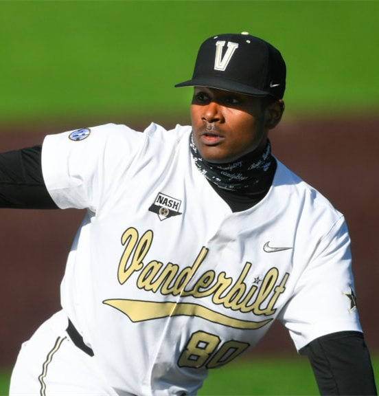 Men's Vanderbilt Commodores #80 Kumar Rocker Diamonds Nike White Gold College Game Baseball Jersey 