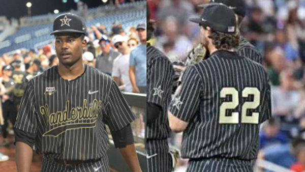 Men's Vanderbilt Commodores Custom Diamonds Nike Black Pinstripe College Game Baseball Jersey 