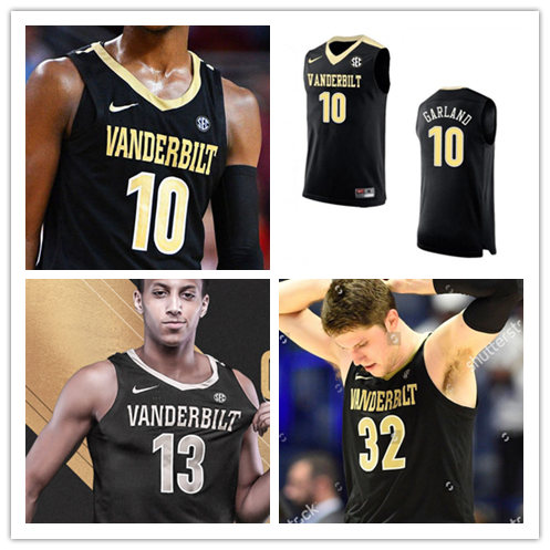 Men's Vanderbilt Commodores Custom Nike 2020 Black Gold College Basketball Jersey