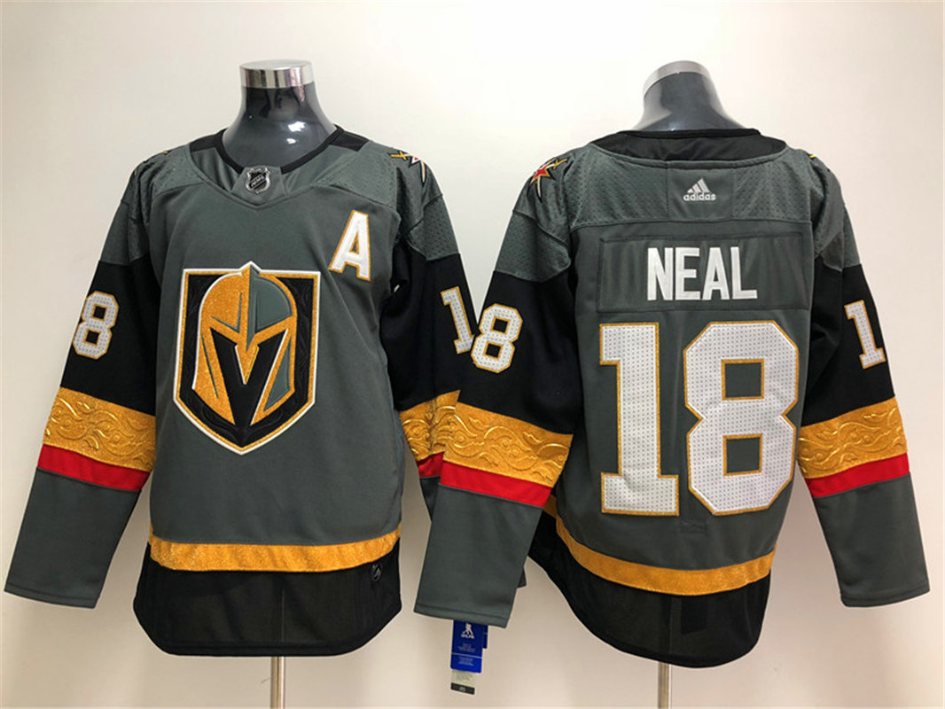 Men's Vegas Golden Knights #18 James Neal Adidas Grey Jersey Stitched