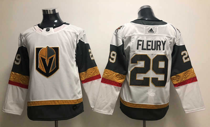 Men's Vegas Golden Knights #29 Marc-Andre Fleury Adidas White Jersey Stitched