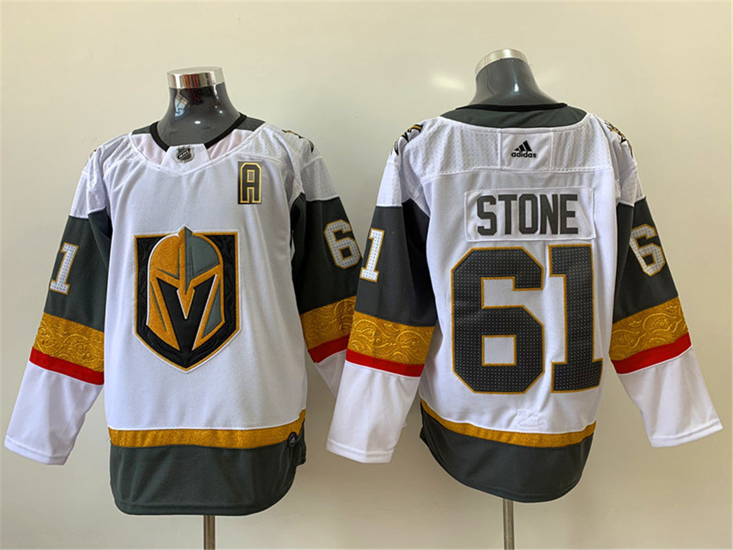 Men's Vegas Golden Knights #61 Mark Stone Adidas White Jersey Stitched