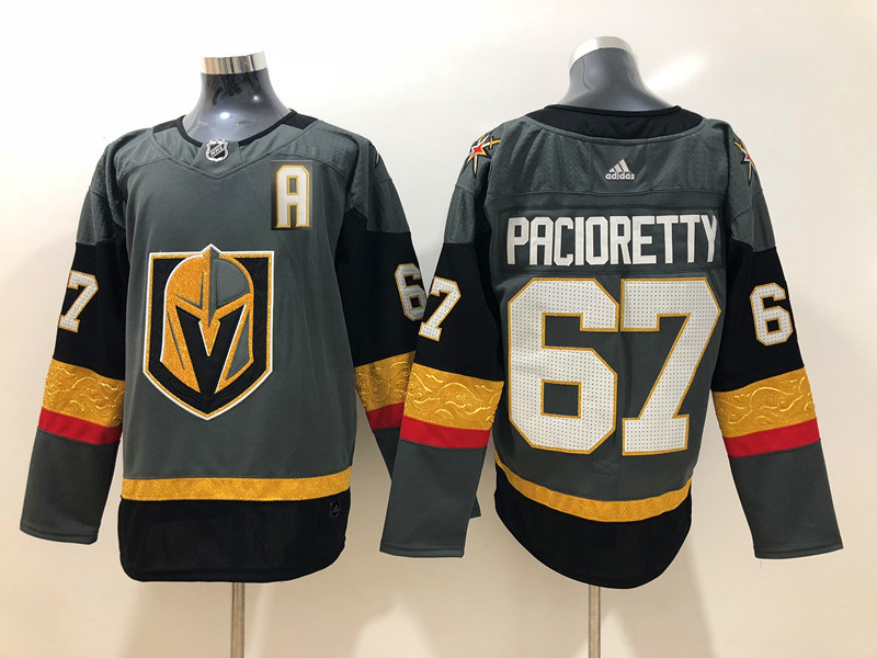Men's Vegas Golden Knights #67 Max Pacioretty Adidas Grey Jersey Stitched