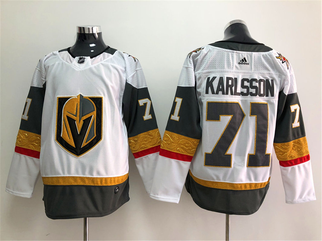 Men's Vegas Golden Knights #71 William Karlsson Adidas White Jersey Stitched