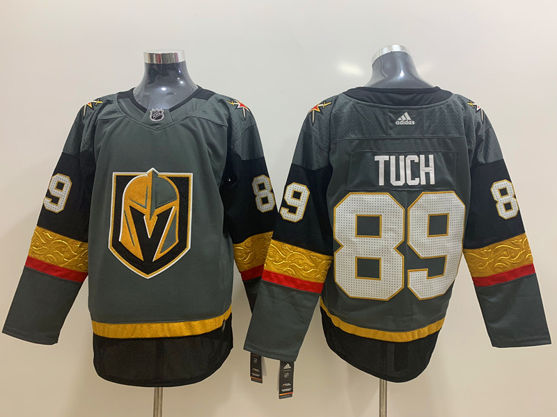 Men's Vegas Golden Knights #89 Alex Tuch Adidas Grey Jersey Stitched