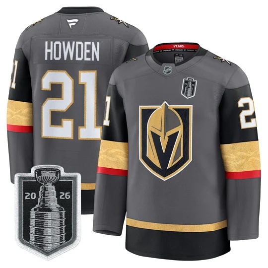 Men's Vegas Golden Knights 2026 Stanley Cup Patch Premium Jersey - All Stitched Brett Howden  21