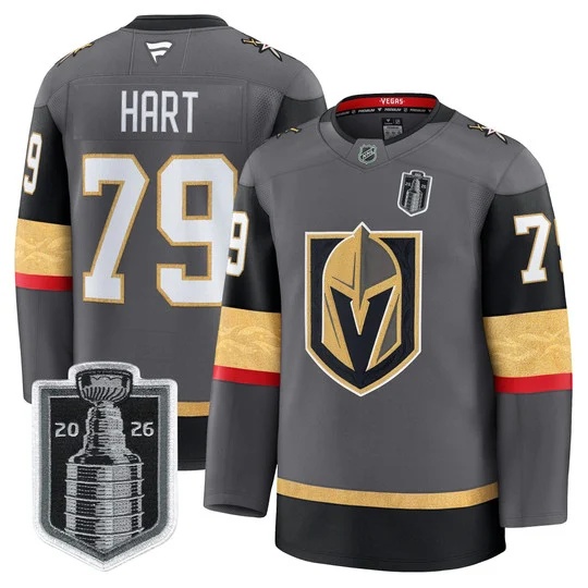 Men's Vegas Golden Knights 2026 Stanley Cup Patch Premium Jersey - All Stitched Carter Hart   79