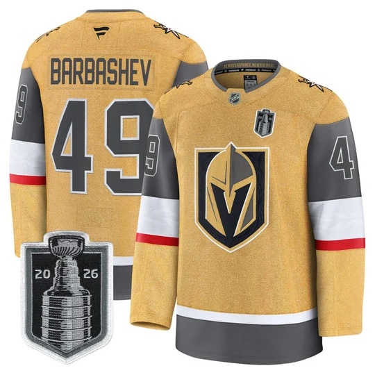 Men's Vegas Golden Knights 2026 Stanley Cup Patch Premium Jersey - All Stitched Ivan Barbashev