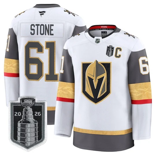 Men's Vegas Golden Knights 2026 Stanley Cup Patch Premium Jersey - All Stitched Mark Stone #61