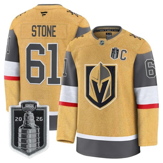 Men's Vegas Golden Knights 2026 Stanley Cup Patch Premium Jersey - All Stitched Mark Stone61