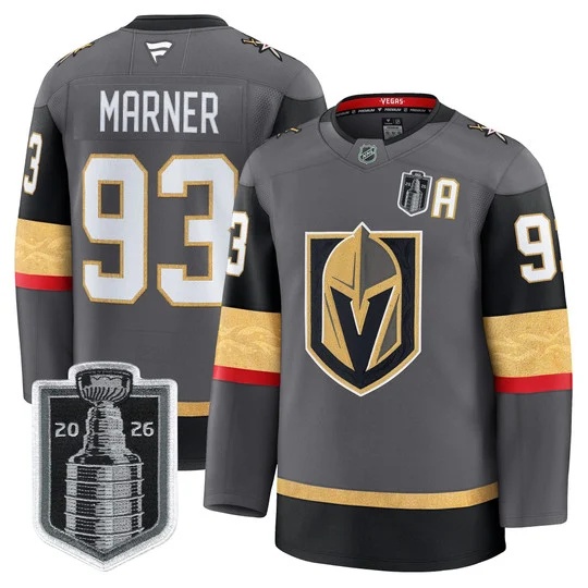 Men's Vegas Golden Knights 2026 Stanley Cup Patch Premium Jersey - All Stitched Mitch Marner # 93