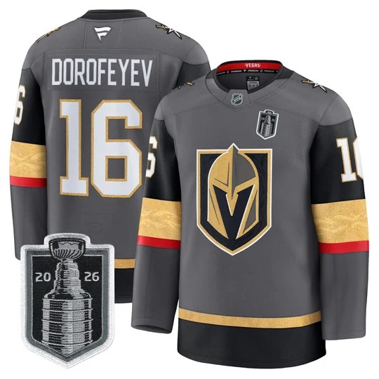 Men's Vegas Golden Knights 2026 Stanley Cup Patch Premium Jersey - All Stitched Pavel Dorofeyev   16