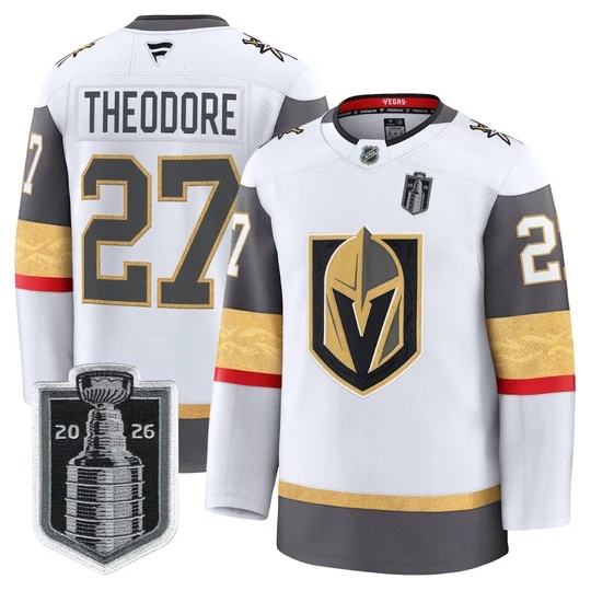 Men's Vegas Golden Knights 2026 Stanley Cup Patch Premium Jersey - All Stitched Shea Theodore #27