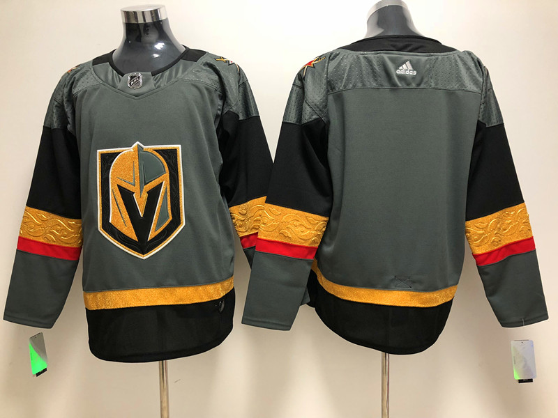 Men's Vegas Golden Knights Blank Adidas Grey Jersey Stitched