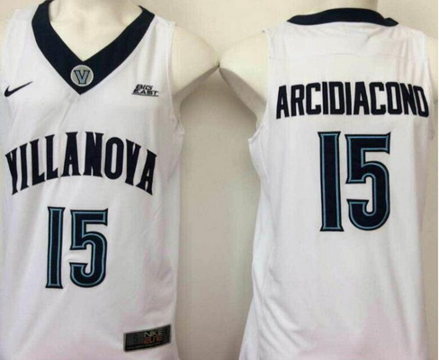 Men's Villanova Wildcats #15 Ryan Arcidiacono 2012-16 Nike White College Basketball Stitched NCAA Jersey 