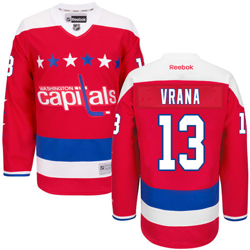 Men's Washington Capitals #13 Jakub Vrana adidas Red Alternate Jersey Stitched