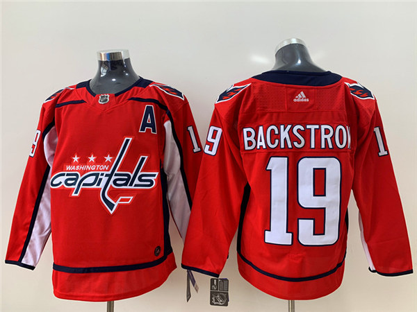 Men's Washington Capitals #19 Nicklas Backstrom adidas Home Red Jersey