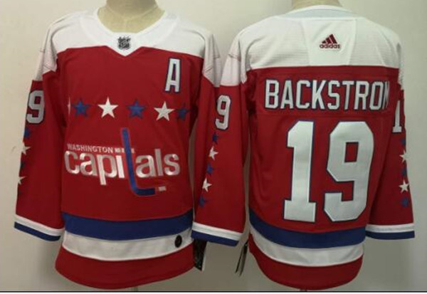 Men's Washington Capitals #19 Nicklas Backstrom adidas Red Alternate Jersey