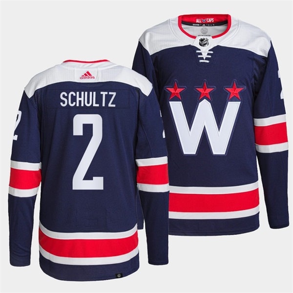 Men's Washington Capitals #2 Justin Schultz Navy Alternate Primegreen Player Jersey