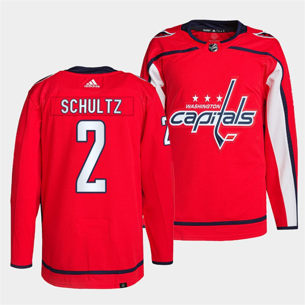 Men's Washington Capitals #2 Justin Schultz adidas Home Red Jersey