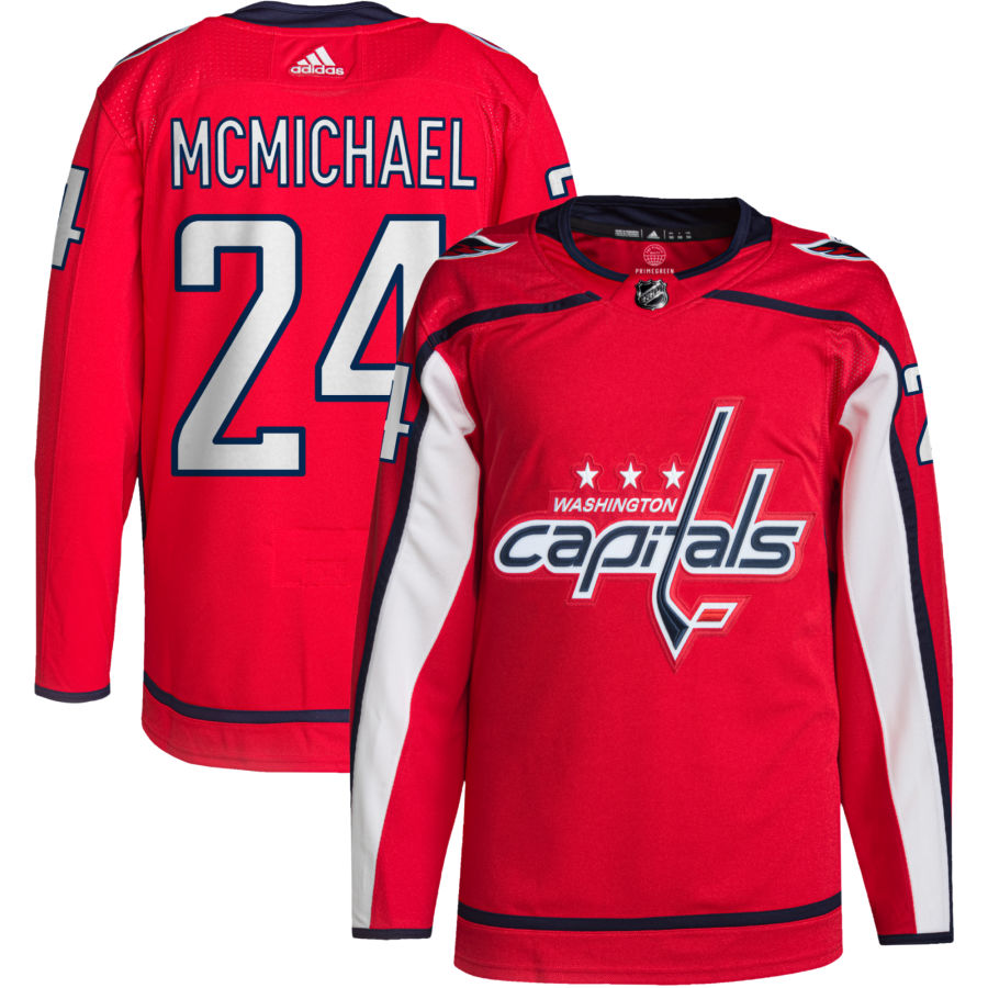 Men's Washington Capitals #24 Connor McMichael adidas Home Red Jersey