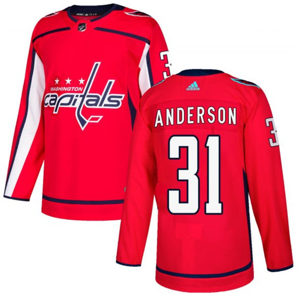 Men's Washington Capitals #31 Craig Anderson Adidas Red Home Jersey Stitched