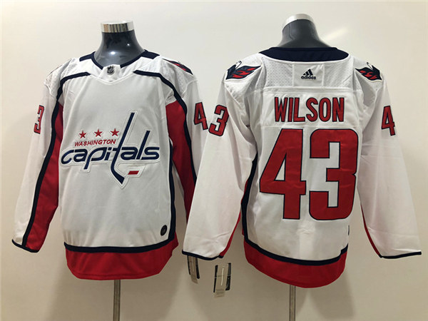 Men's Washington Capitals #43 Tom Wilson adidas Away White Jersey