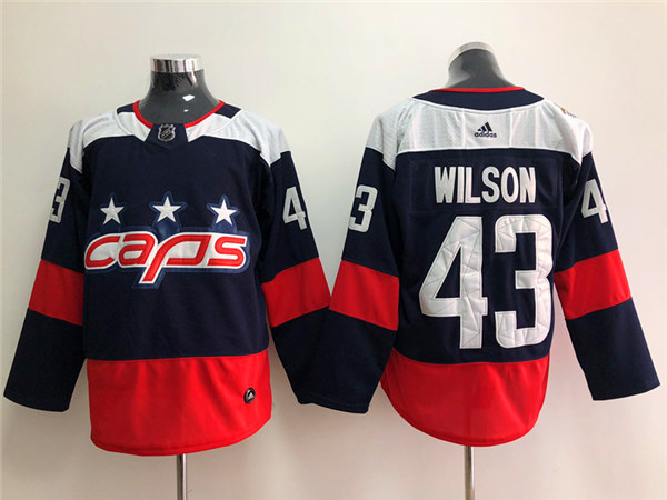 Men's Washington Capitals #43 Tom Wilson adidas Navy 2018 Stadium Series Jersey