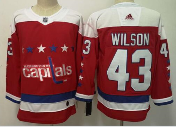 Men's Washington Capitals #43 Tom Wilson adidas Red Alternate Jersey