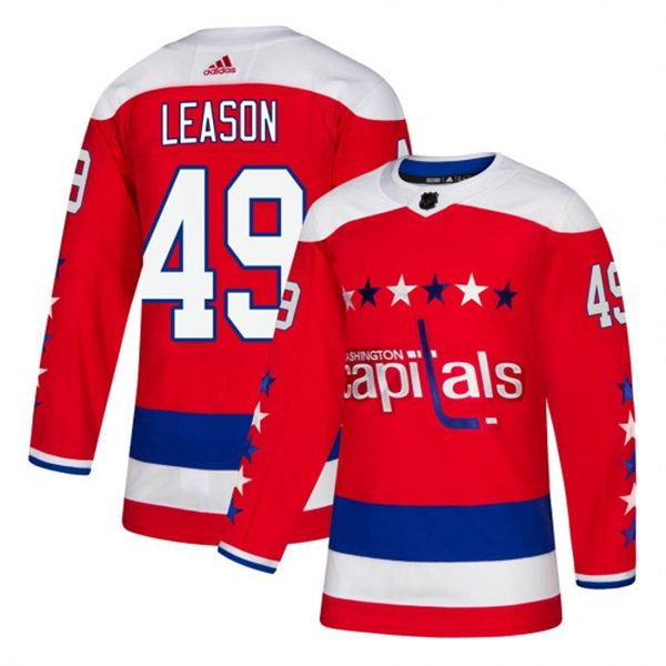 Men's Washington Capitals #49 Brett Leason adidas Red Alternate Player Jersey