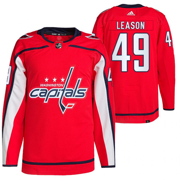 Men's Washington Capitals #49 Brett Leason adidas Red Home Player Jersey