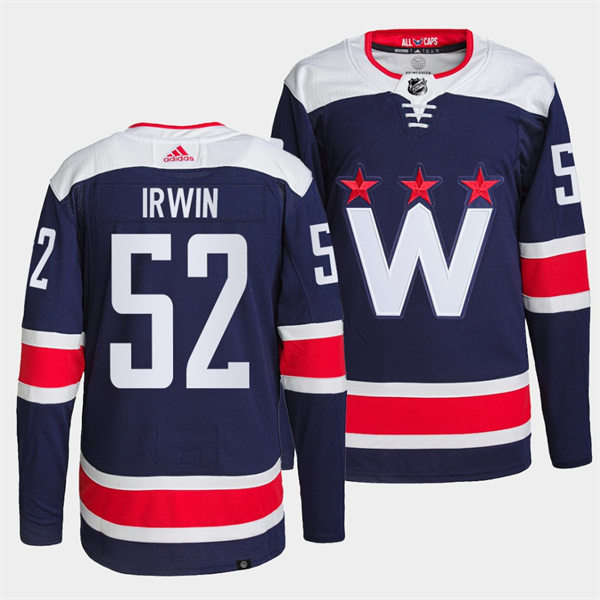 Men's Washington Capitals #52 Matt Irwin Navy Alternate Primegreen Player Jersey Stitched