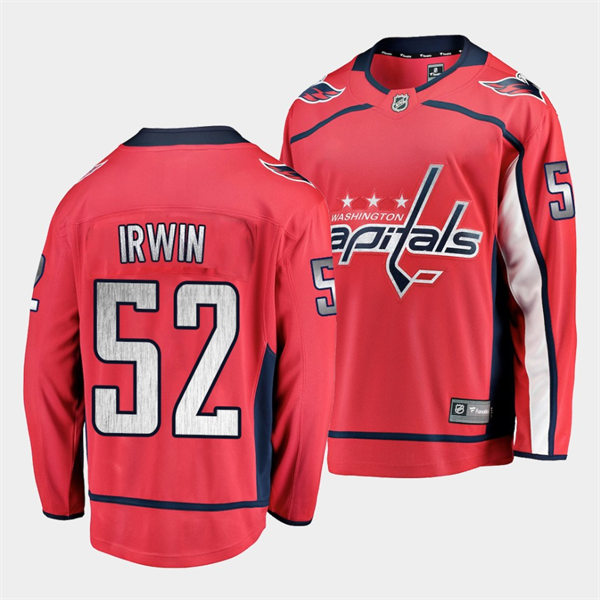 Men's Washington Capitals #52 Matt Irwin adidas Home Red Jersey Stitched