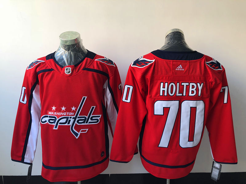 Men's Washington Capitals #70 Braden Holtby adidas Home Red Jersey