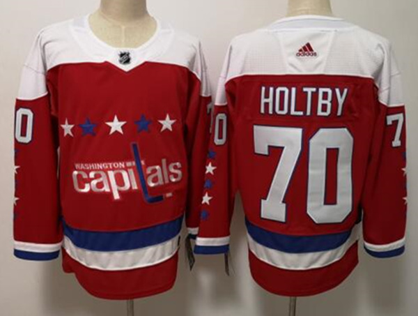 Men's Washington Capitals #70 Braden Holtby adidas Red Alternate Jersey