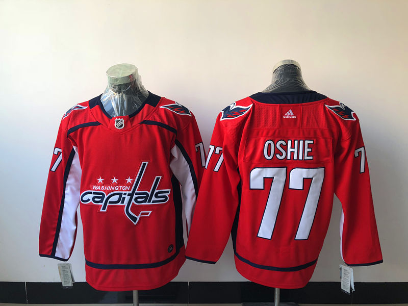 Men's Washington Capitals #77 T. J. Oshie adidas Home Red Jersey