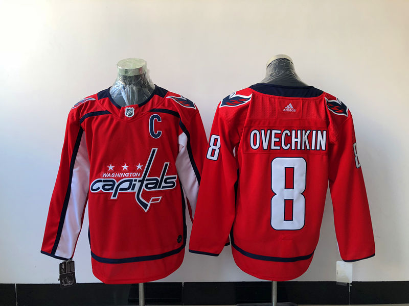Men's Washington Capitals #8 Alexander Ovechkin adidas Home Red Jersey Stitched